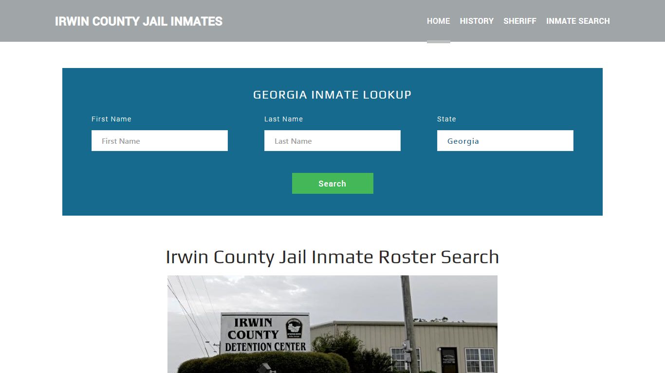 Irwin County Jail Inmate Roster Lookup, Ocilla, GA